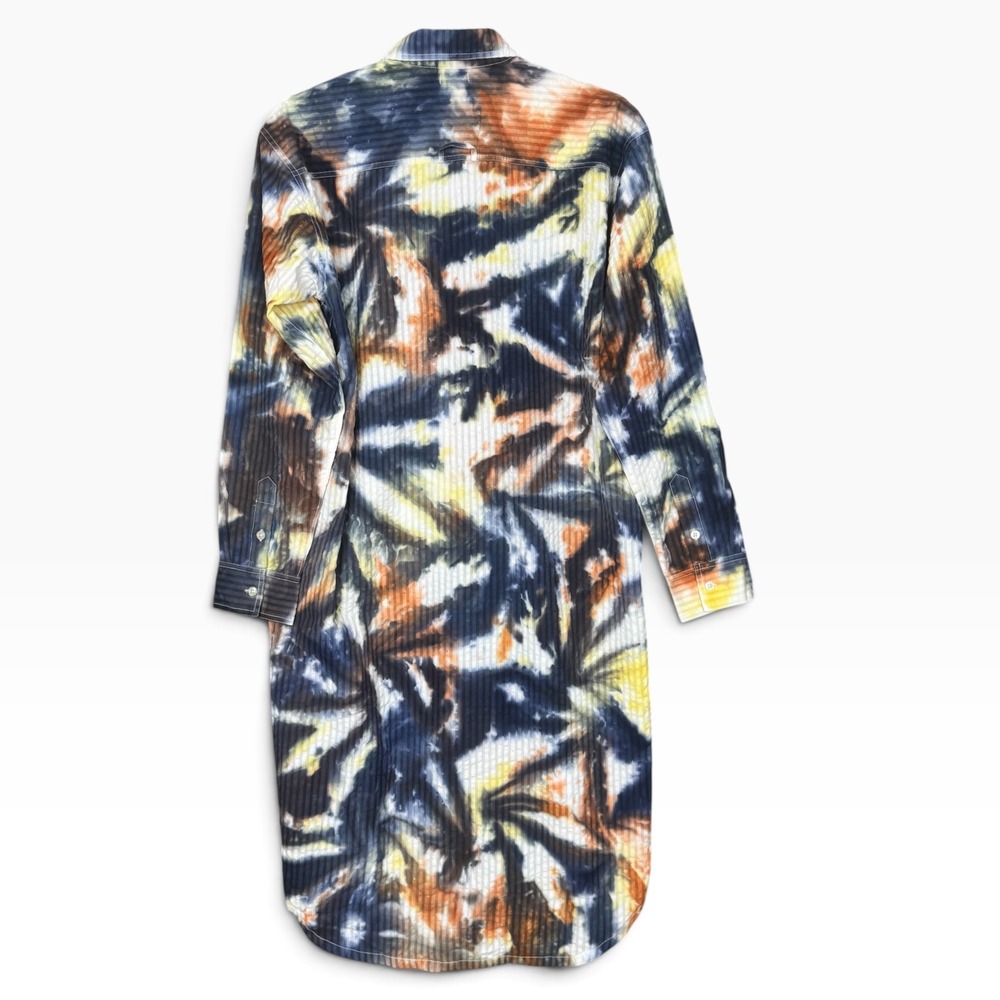 Earthbound Trading Co Shirt Dress Womens Small Multi Tie Dye Cotton Long Sleeve - Picture 11 of 11